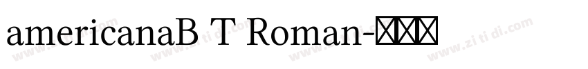 americanaB T Roman字体转换